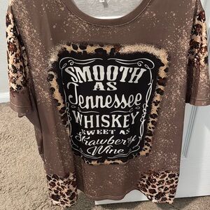 Brown Graphic Women's Top